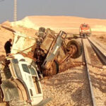 اصطدام قطار  قادم من ولاية النعامة باتجاه ولاية سيدي بلعباس بشاحنة للوزن الثقيل